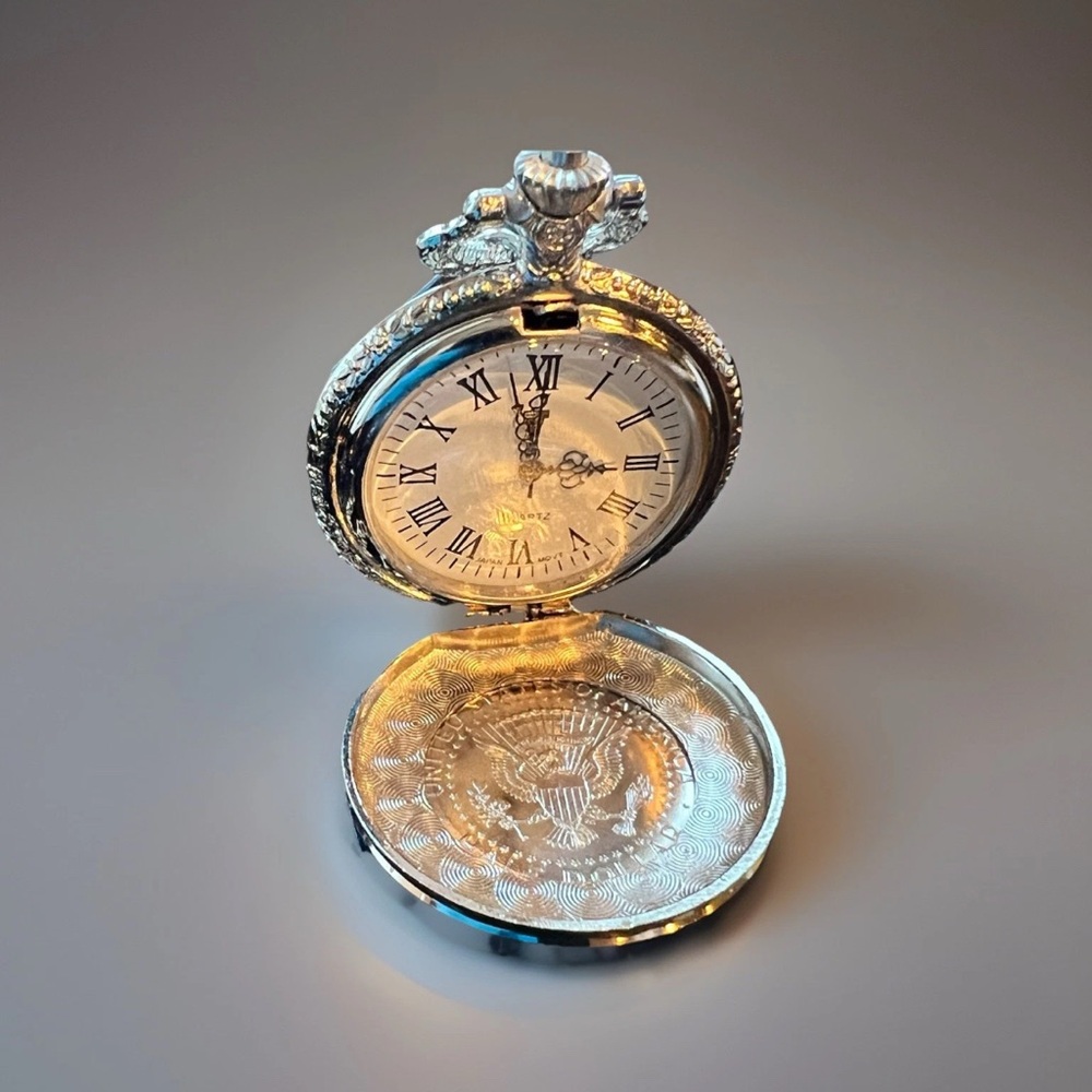 Elegant Silver Pocket Watch